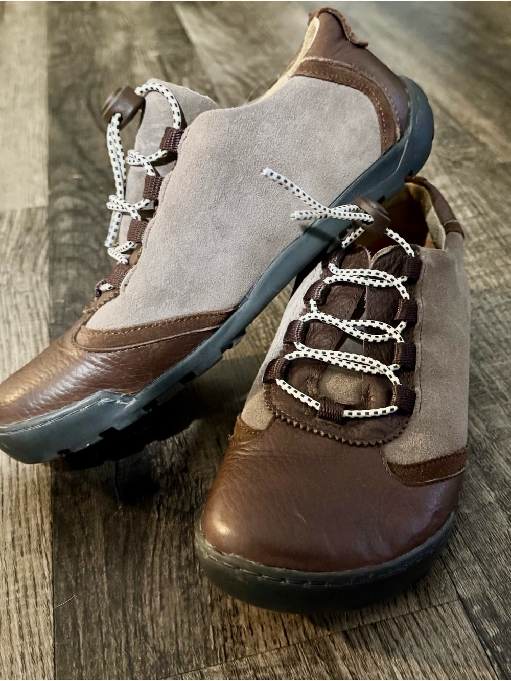Birkenstock Brown & Taupe Suede Leather Sneakers